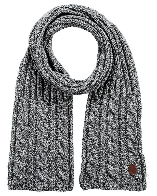 Barts Twister Sciarpa Uomo Grigio Heather Grey Taglia Unica
