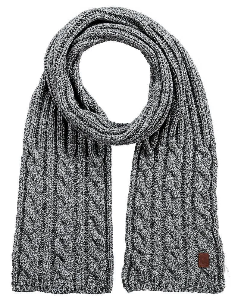 Barts Twister Sciarpa Uomo Grigio Heather Grey Taglia Unica