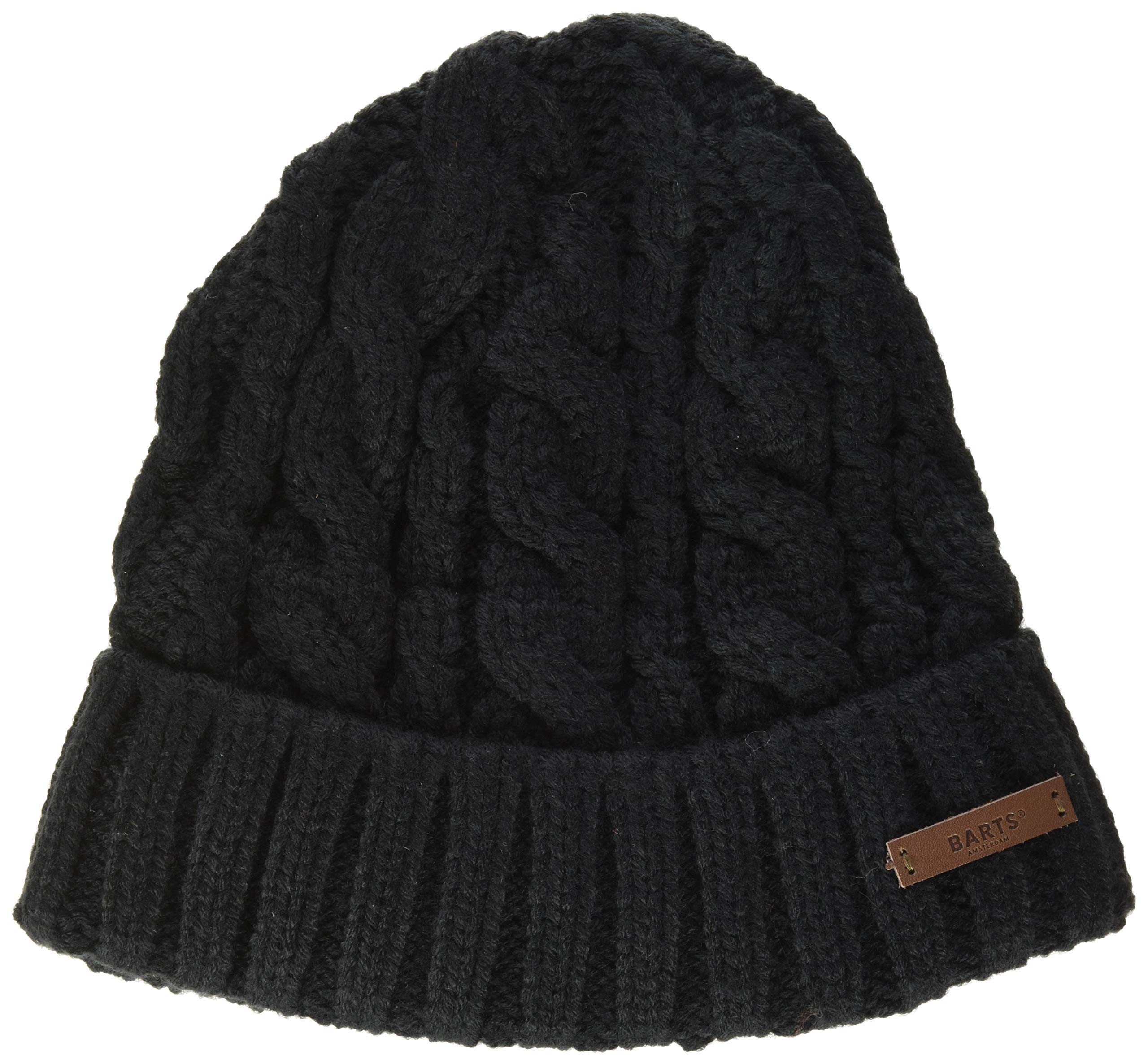 Barts Twister Turnup Berretto Uomo Nero Treccia Pile