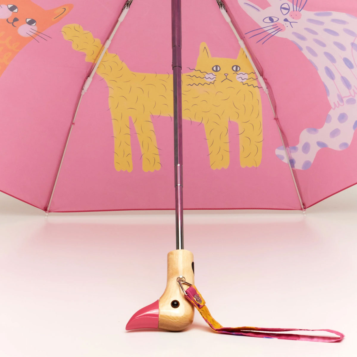 Original Duckhead Arty Cats ombrello fucsia