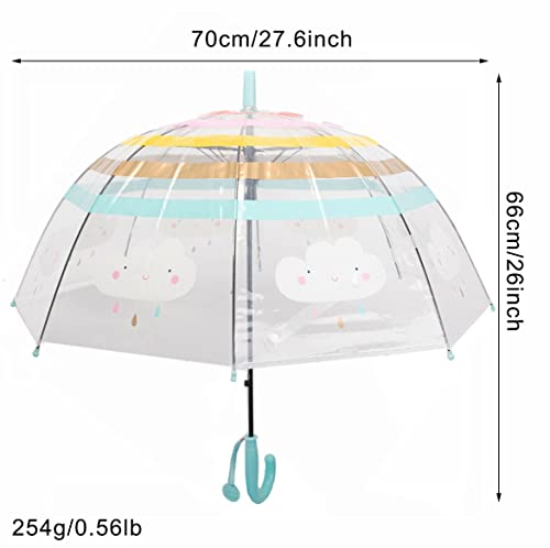 ThreeH Umbrellas Ombrello Bimbo Trasparente Automatico 8 Stecche