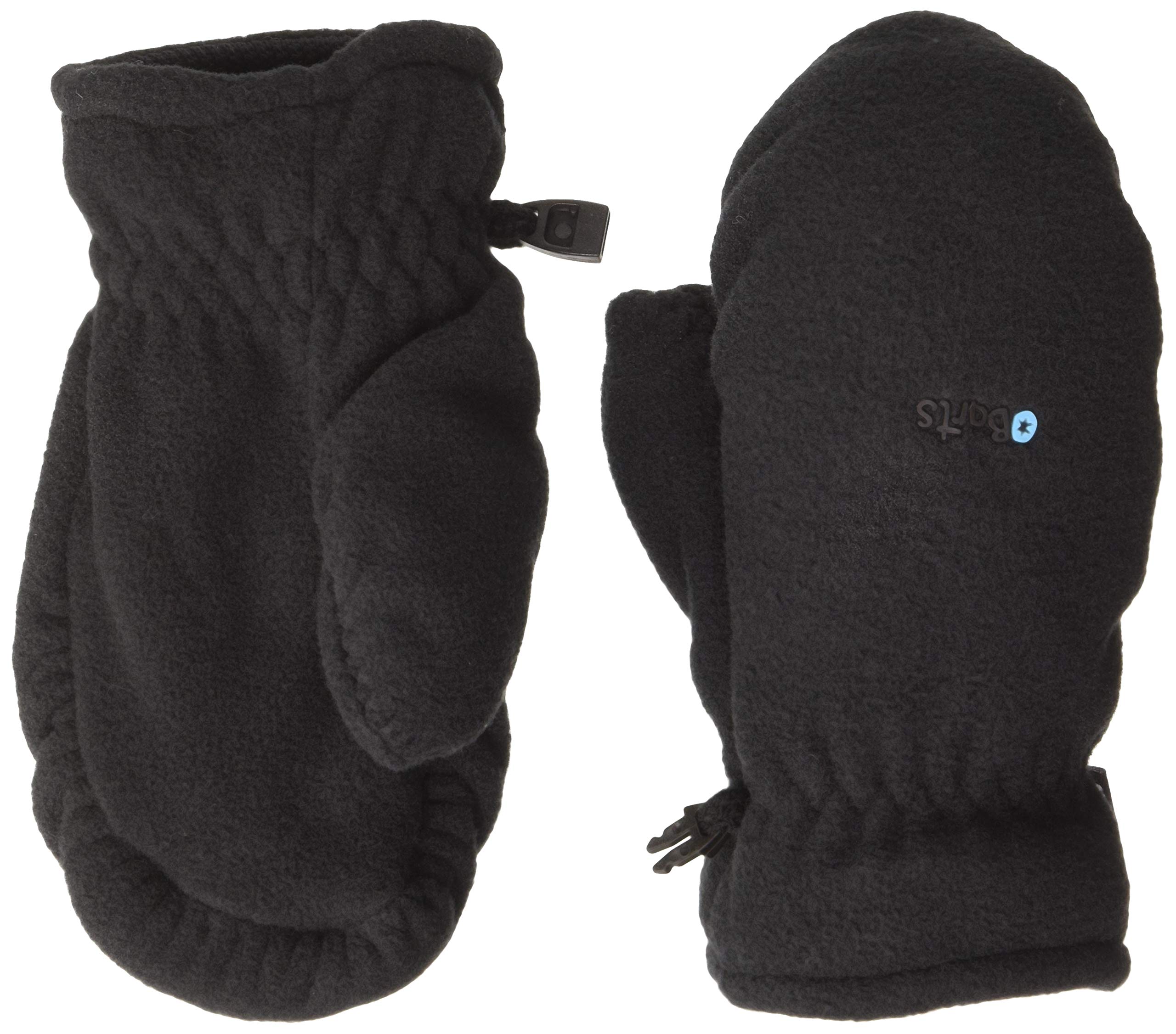 Barts Fleece Mitts Moffole Pile Bambini Nero Taglia 2 Calde